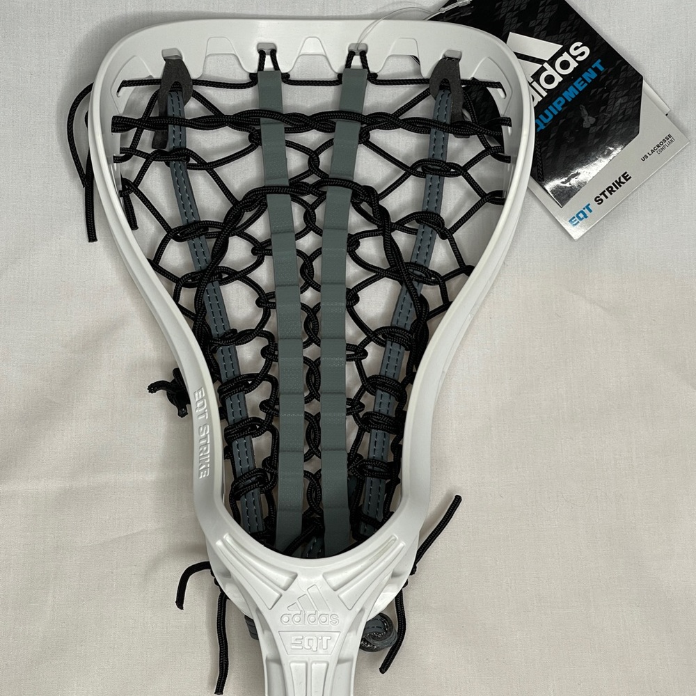 Adidas EQT Strike Lacrosse Head Strung Sz: 10 White/Black NWT AI7232